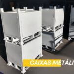 caixas e cestos metálicos industriais armazenagem e transporte