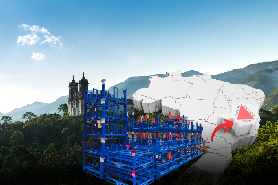 Rack metálico em Minas Gerais otimizando a logística industrial