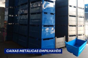 caixas metálicas empilhavéis