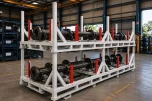 Rack metalico no transporte de cargas pesadas